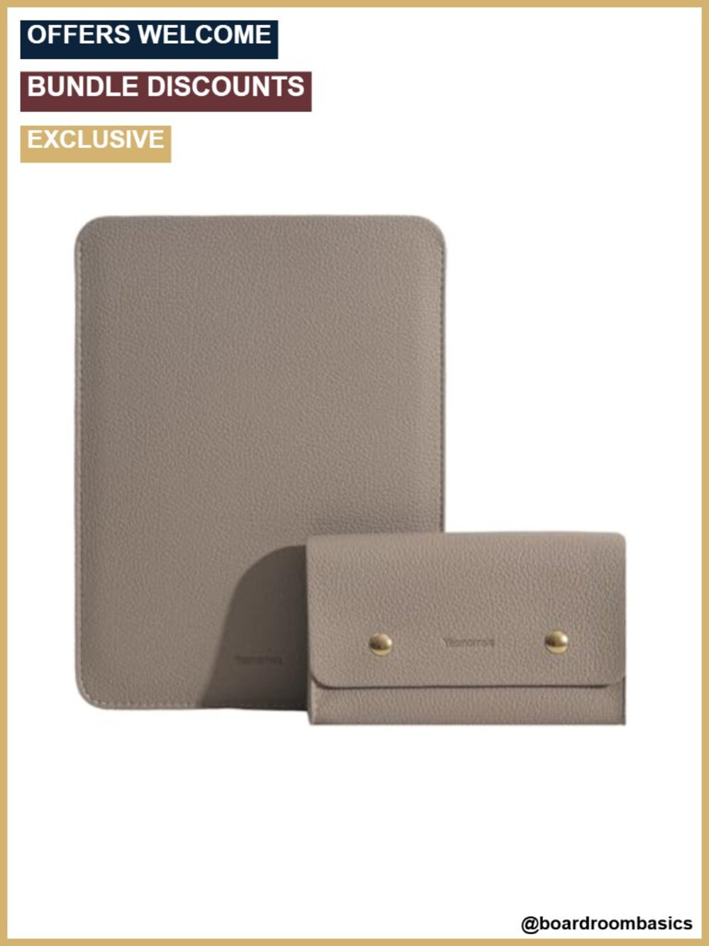 PU Leather Padded Laptop Sleeve Bag 14 Inch with Charger Pouch